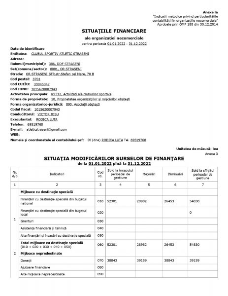 Raport Financiar 2022